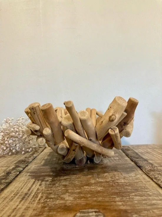 Rustic Driftwood Decorative Bowl - Picture 4 of 16